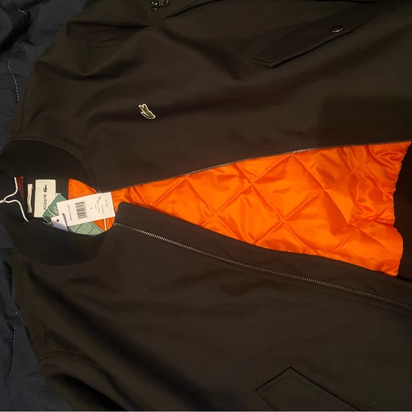 Veste bomber Lacoste noir unisexe neuf jamais porter avec les étiquettes - Picture 5 of 5